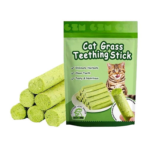 Cat GrassTeething Stick set with Chicken Flavor